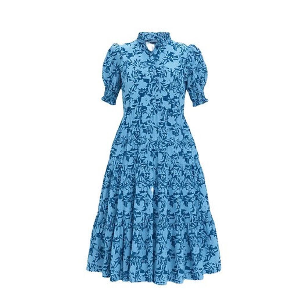 HYACINTH HOUSE Steel Blue Floral Bennett Maxi Dress Size XXL NWT - Picture 8 of 10